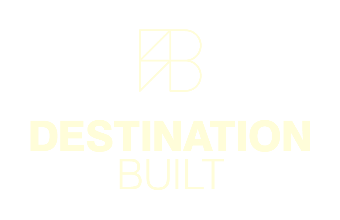Destination Built Stacked Logo - Stroke Sun Drift